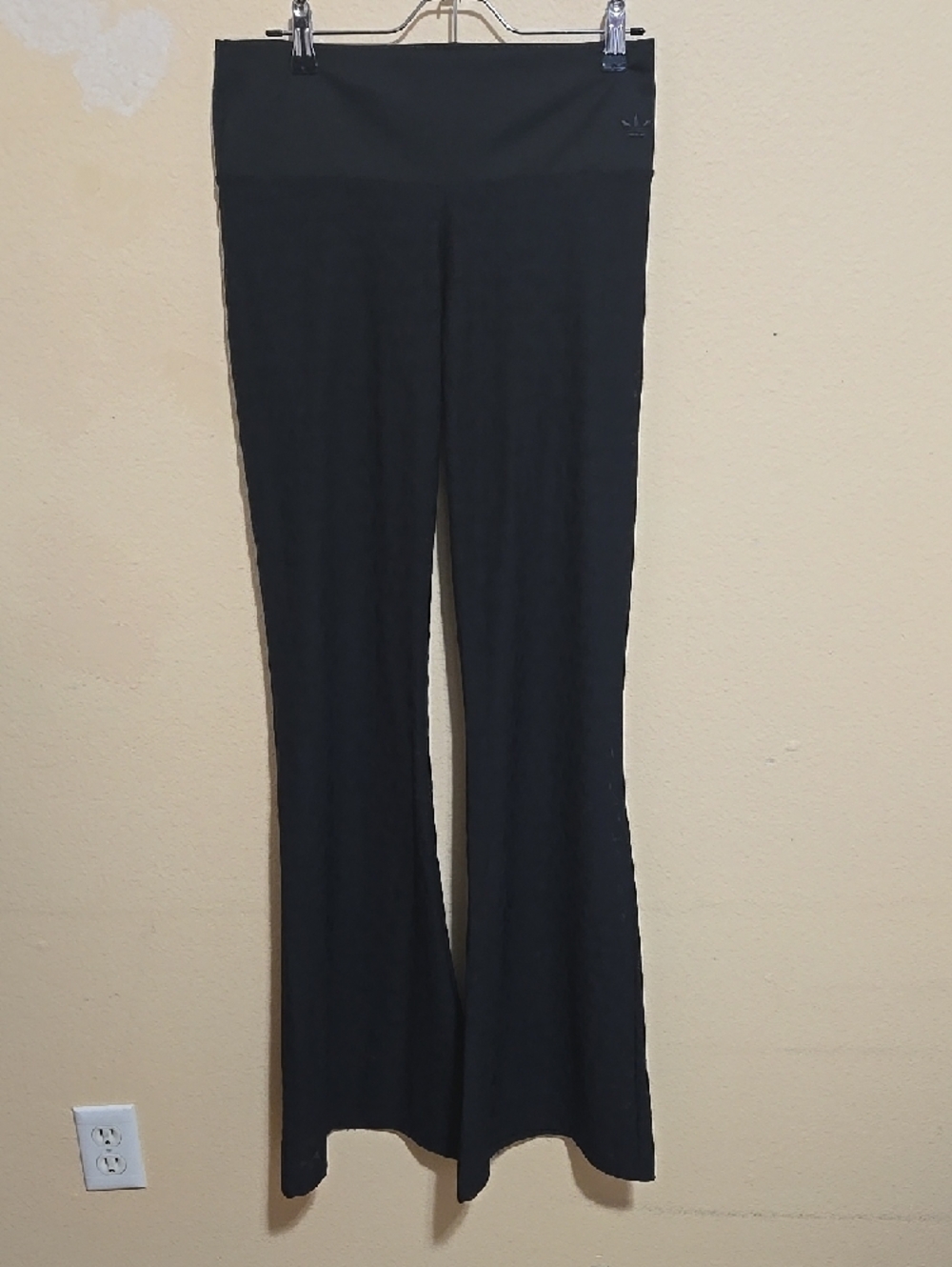 adidas Black Lace-Pattern Flare Pants - Picture 5 of 6